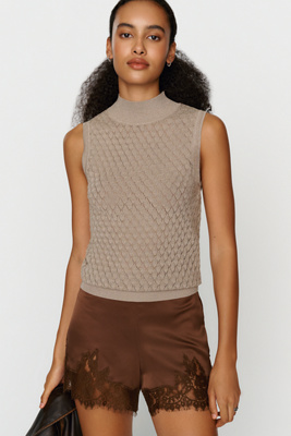 Scotch & Soda Pointelle Mock Neck Sweater by Anthropologie