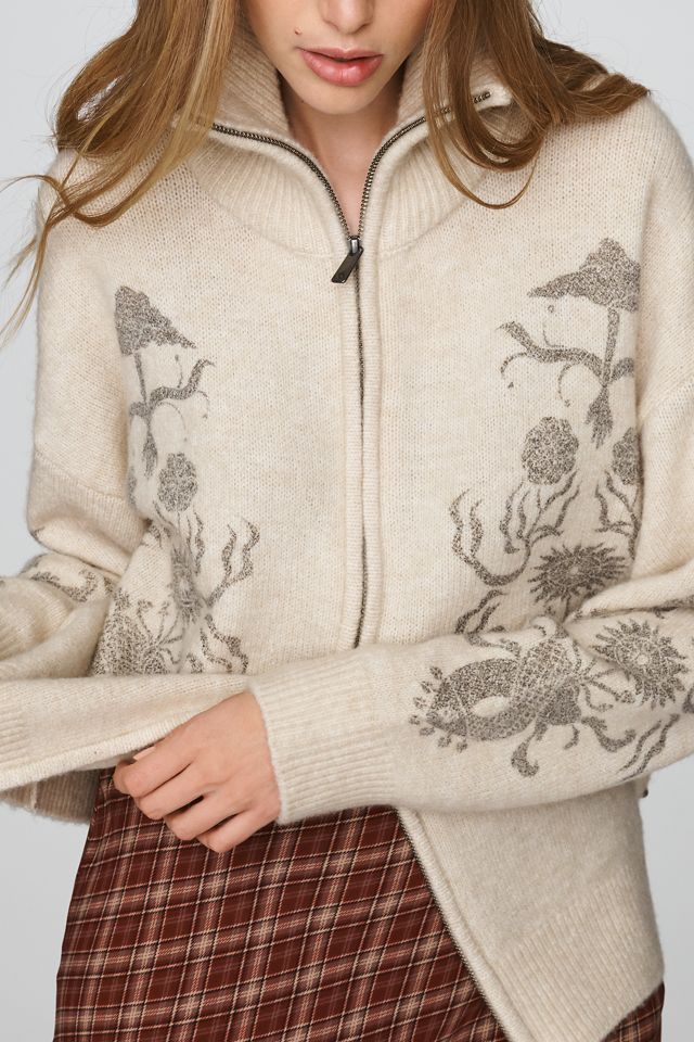 Scotch & Soda Printed Zip-Up Sweater #4