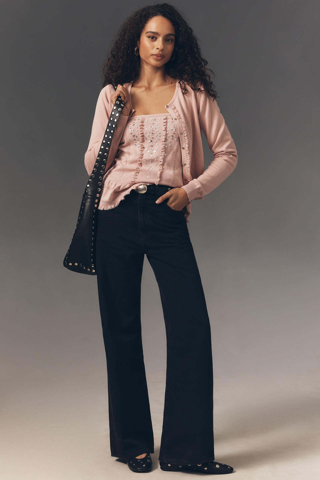 By Anthropologie Crystal Cardigan Sweater