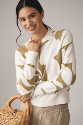 Derek Lam 10 Crosby U200b Antoine Intarsia Crew-neck Sweater In White