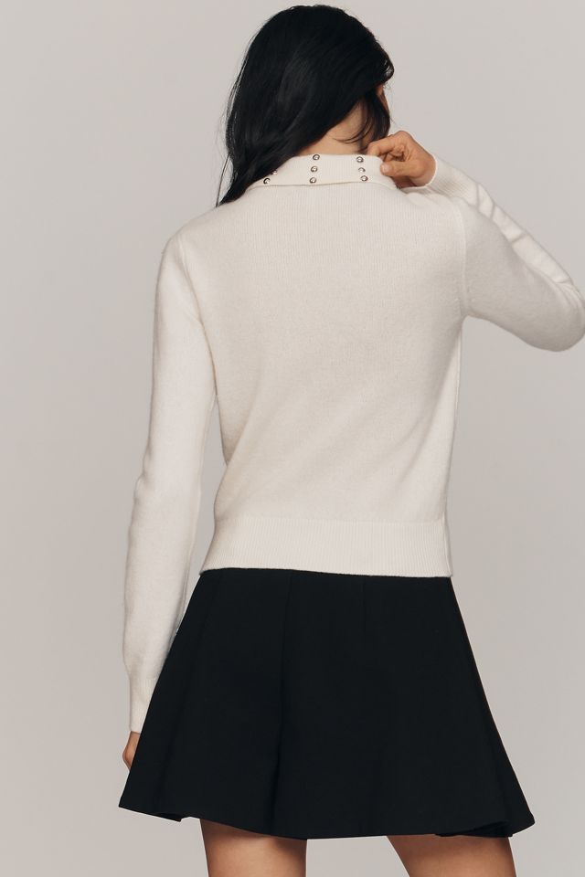 Derek Lam 10 Crosby Sancia Embellished Collar Sweater #2