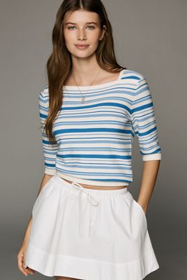 Derek Lam 10 Crosby Andora Short-Sleeve Sweater