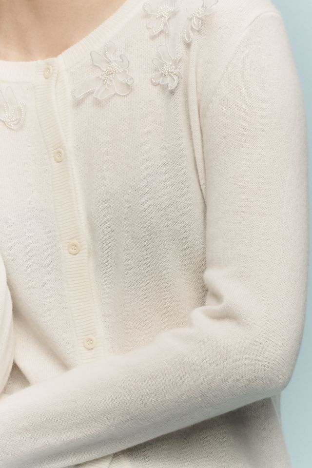 Lingua Franca Wire Daisy Cardigan Sweater #3