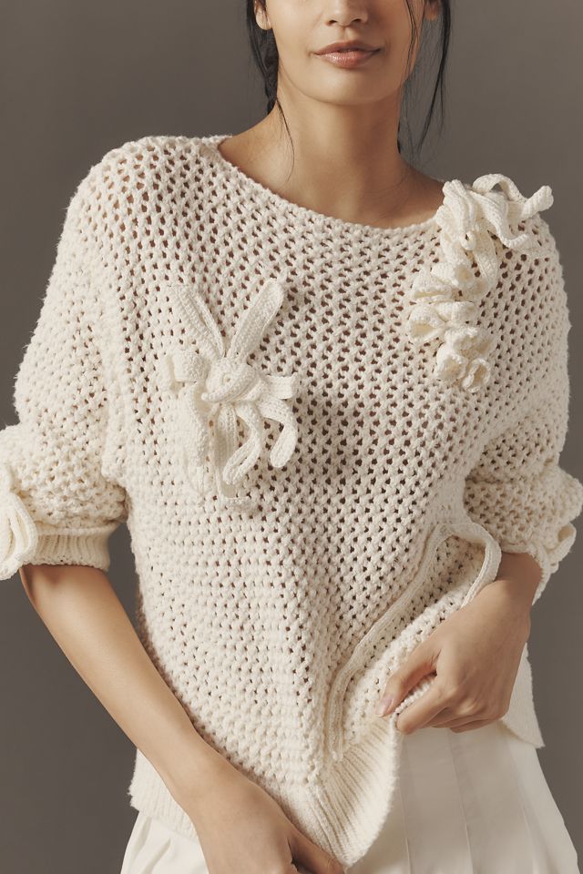 Lingua Franca Cammy Boat-Neck Novelty Sweater #3