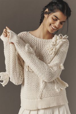 Lingua Franca Cammy Boat-Neck Novelty Sweater