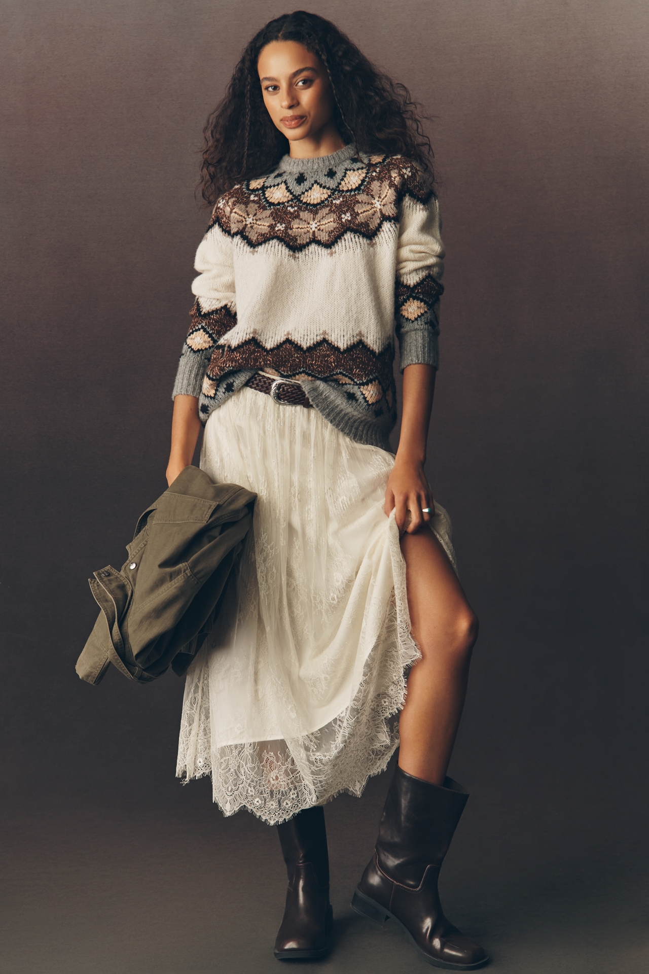 Lingua Franca Clara Cashmere Blend Crew-Neck Sweater