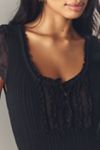 Maeve Scoop-Neck Ruffle Knit Top