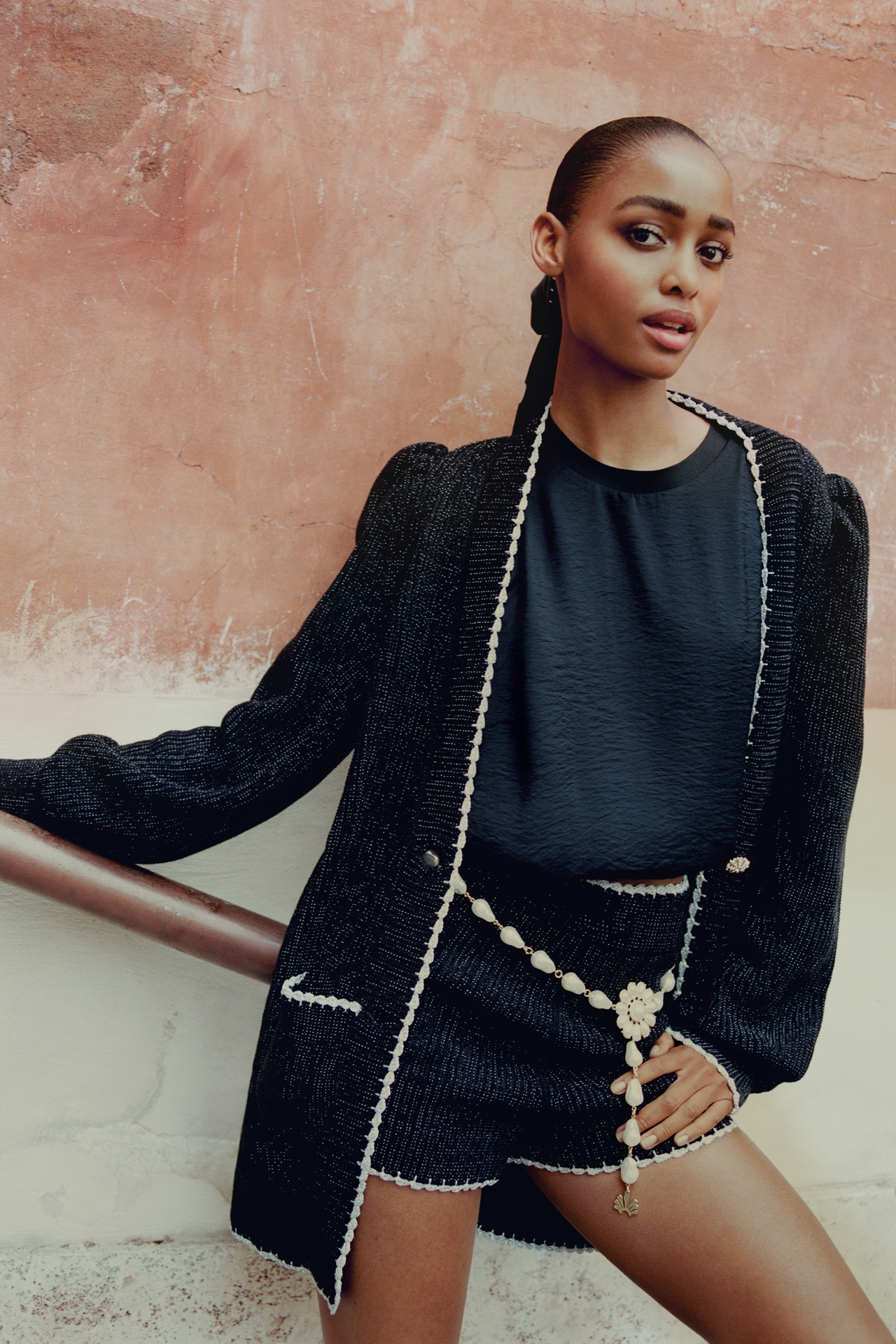 By Anthropologie Encrusted V-Neck Cardigan Sweater