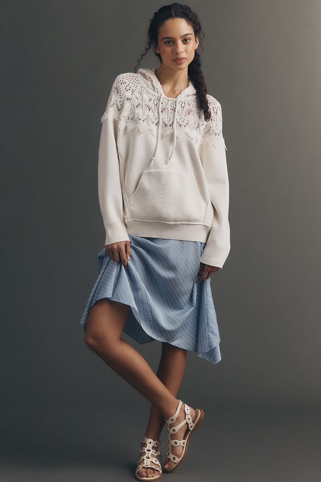 By Anthropologie Lace Trim Hoodie | Anthropologie