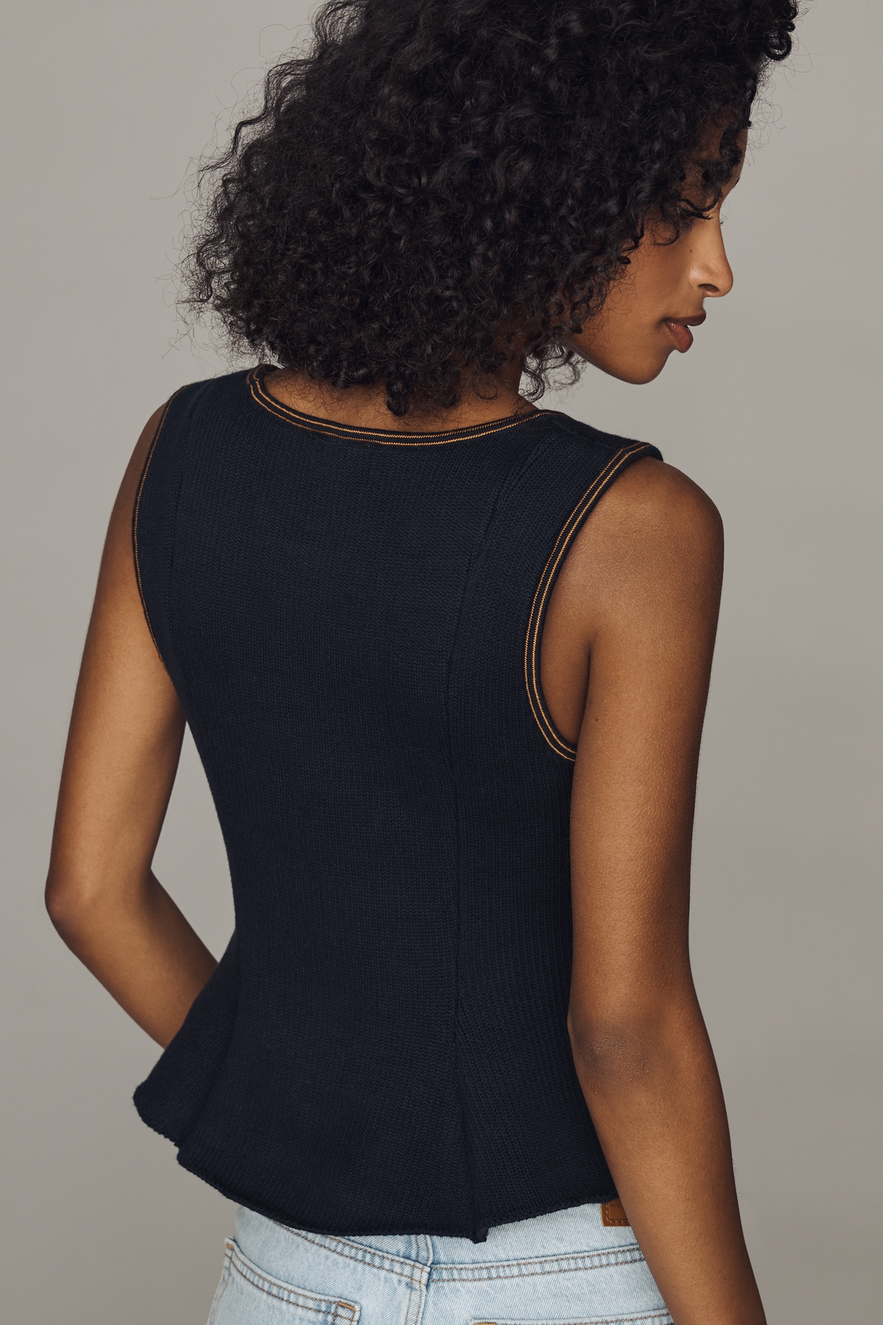 Pilcro Square-Neck Knit Tank