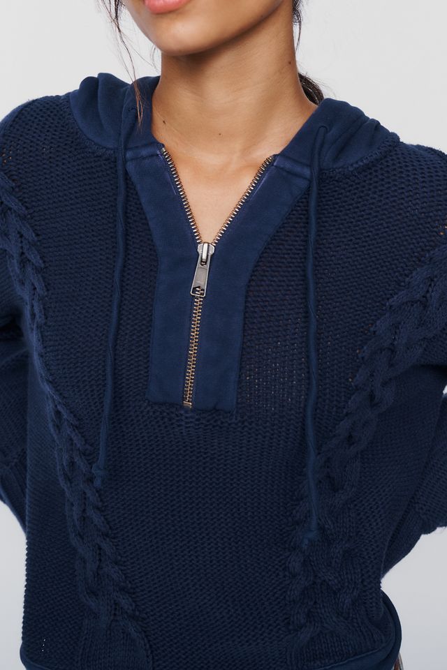 Pilcro 100% Cotton Cable-Knit Hoodie #2
