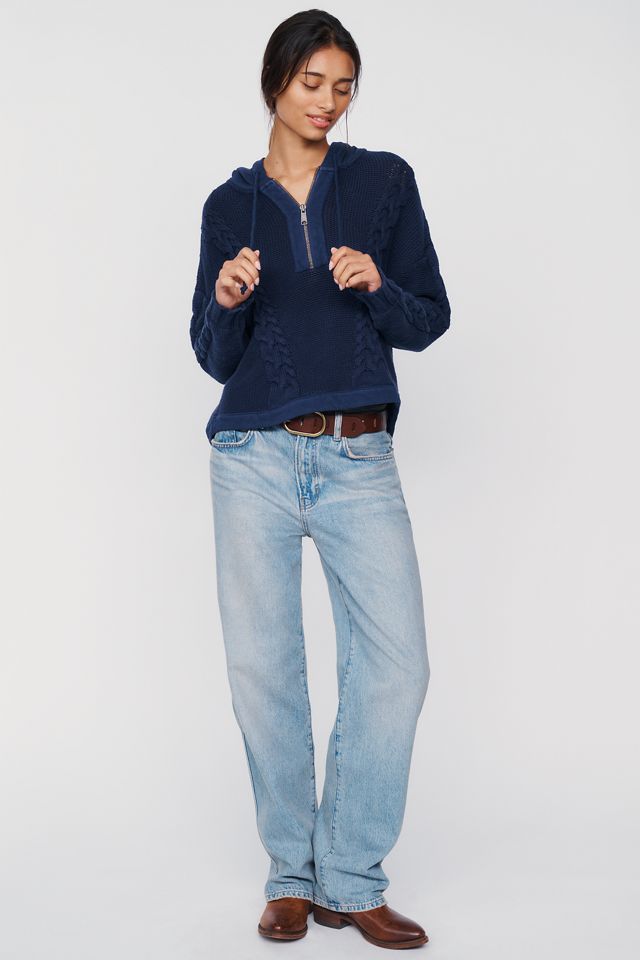Pilcro 100% Cotton Cable-Knit Hoodie #3