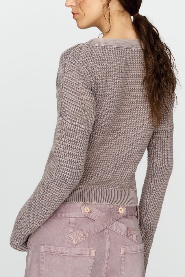 Pilcro Waffle Knit Cardigan #1