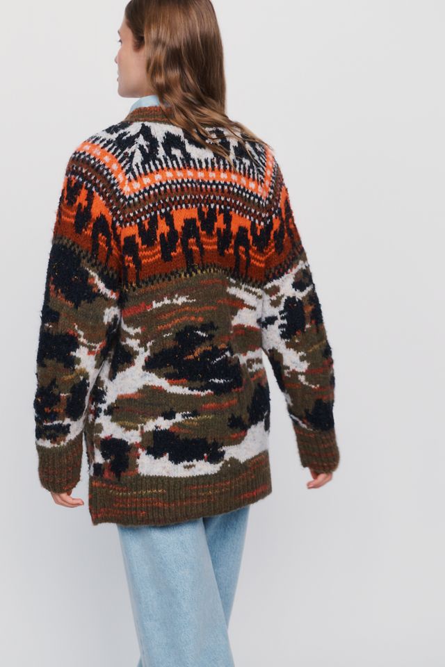 Pilcro Oversized Wool Cotton Blend Cardigan #1