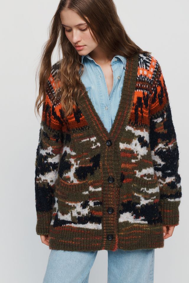 Pilcro Oversized Wool Cotton Blend Cardigan #2