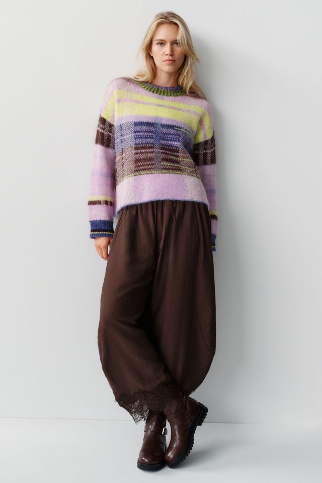 Pilcro Brushed Wool Blend Plaid Sweater #5