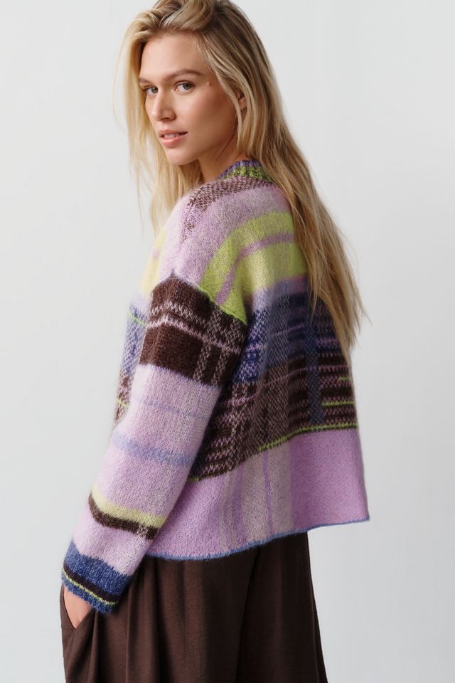 Pilcro Brushed Wool Blend Plaid Sweater #6