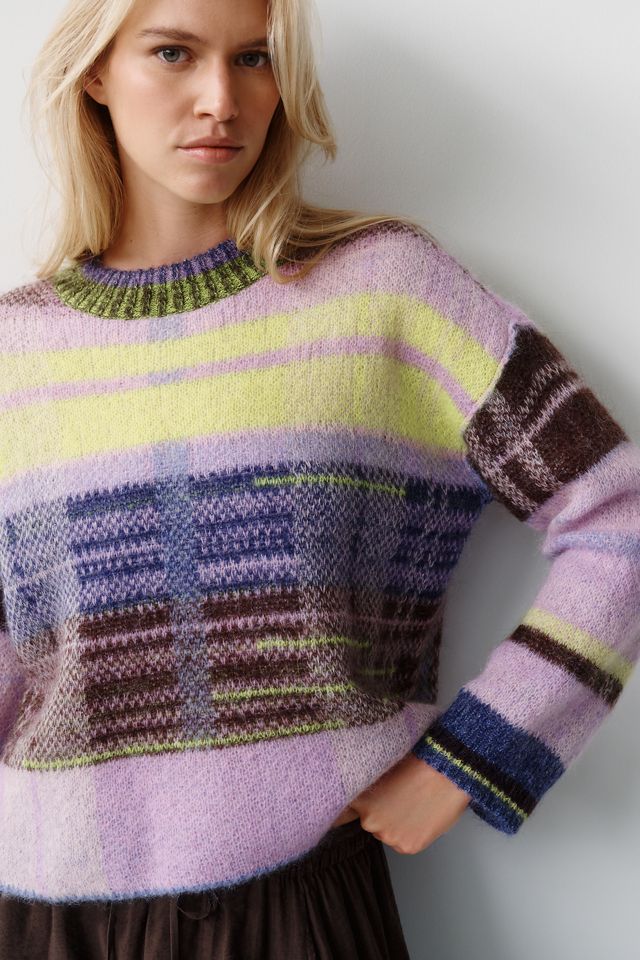Pilcro Brushed Wool Blend Plaid Sweater #2