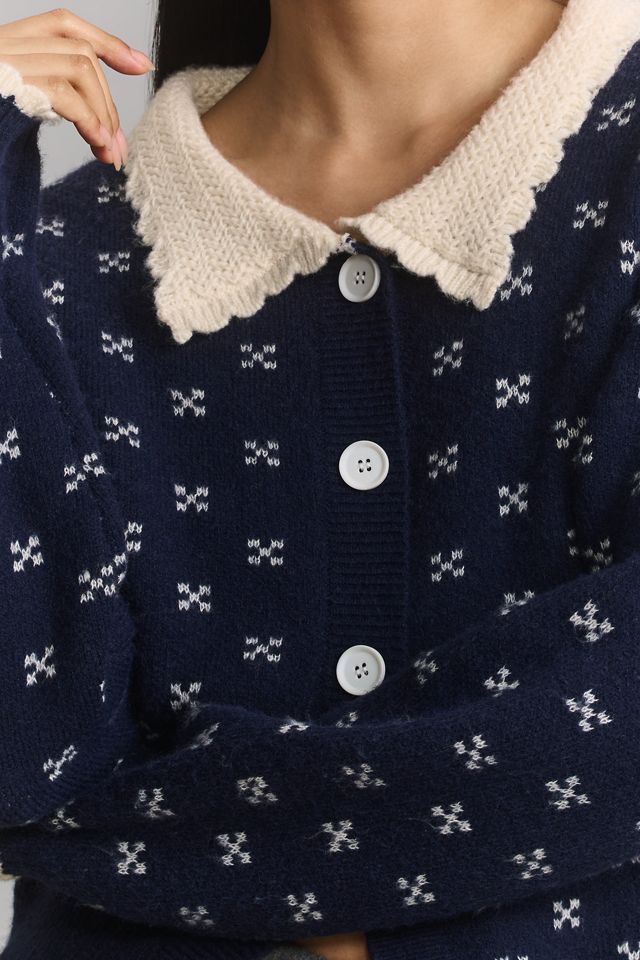 Raisonnel Collared Femme Cardigan Sweater #2