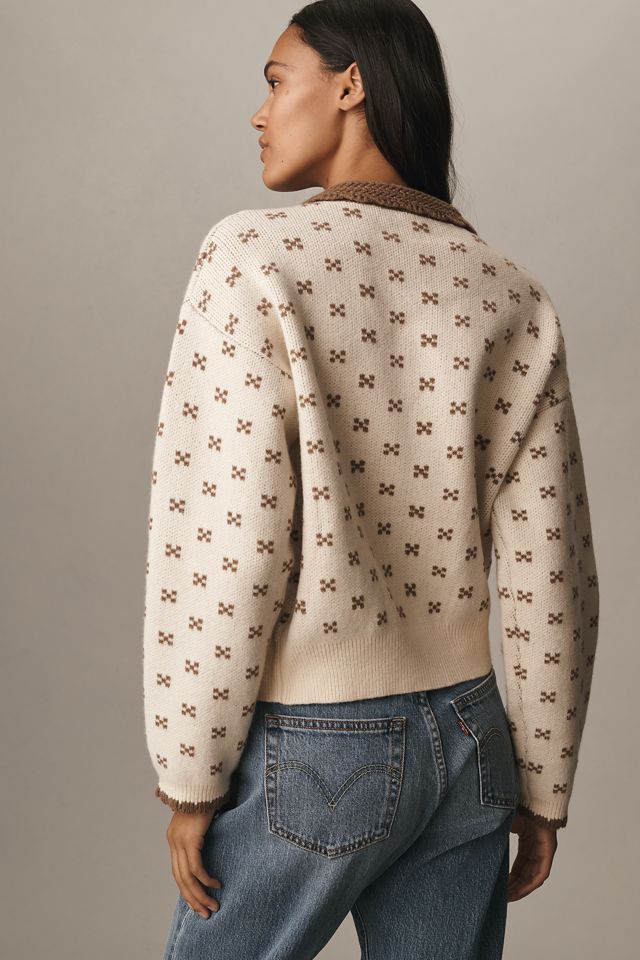 Raisonnel Collared Femme Cardigan Sweater #3