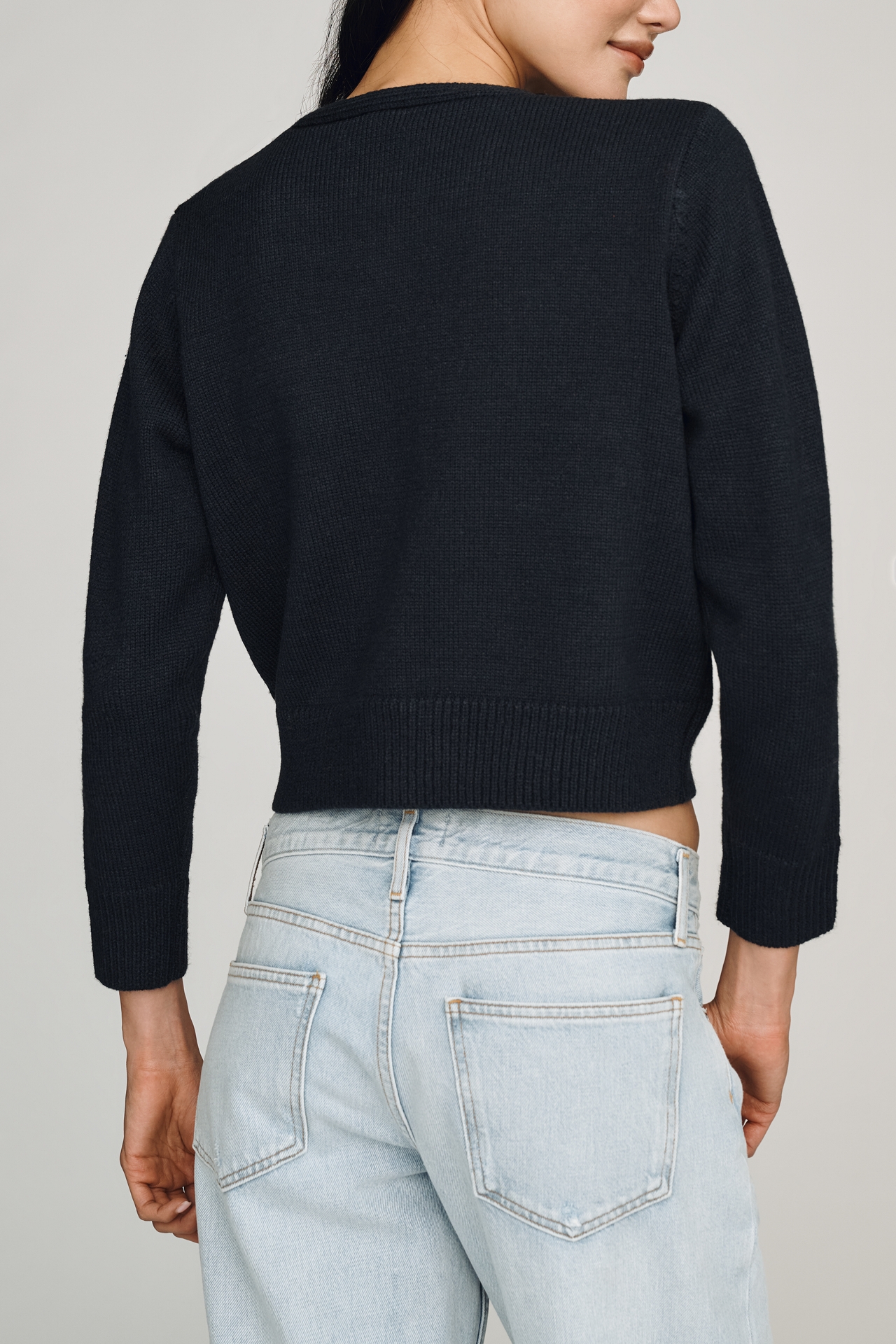 RAISONNEL Ribbed Zip-Front Sweater