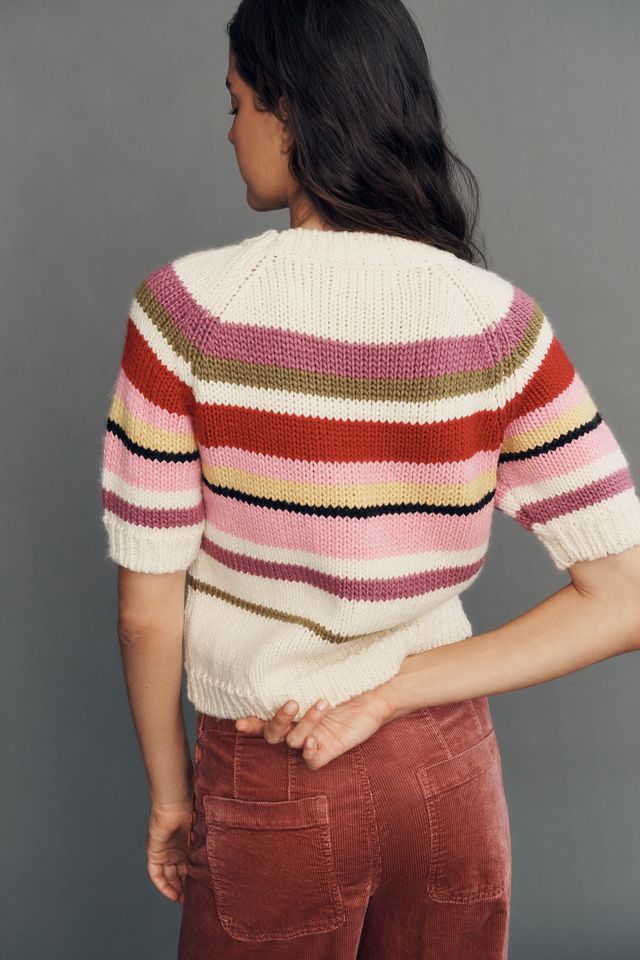 RAISONNEL Wool Blend Short-Sleeve Sweater #2