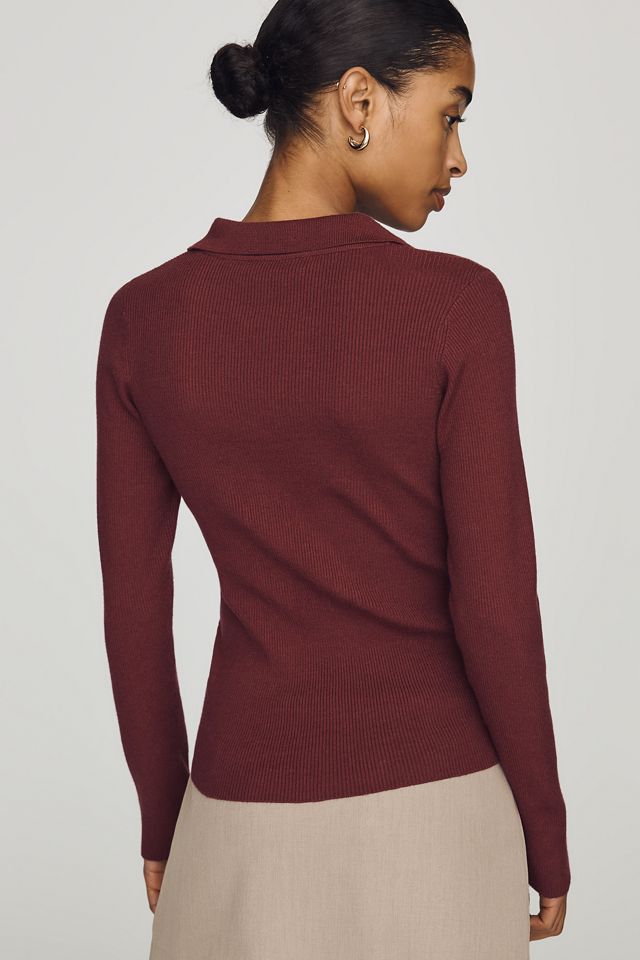 RAISONNEL Collared Long-Sleeve Sweater #1