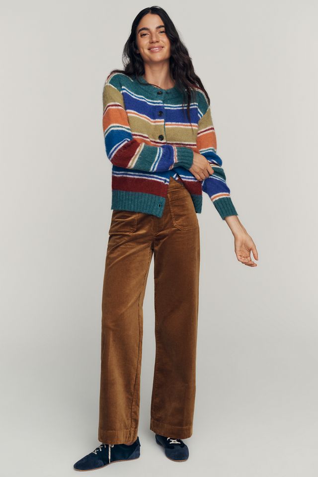 RAISONNEL Striped Crew Cardigan #2