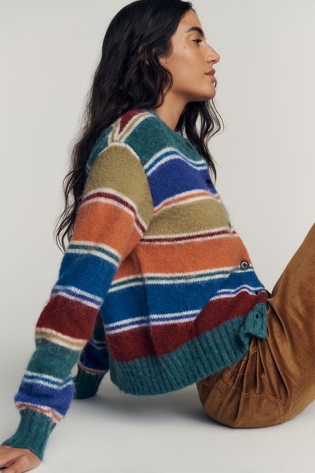 RAISONNEL Striped Crew Cardigan #3
