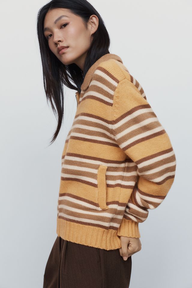 RAISONNEL Collared Zip Up Sweater #2