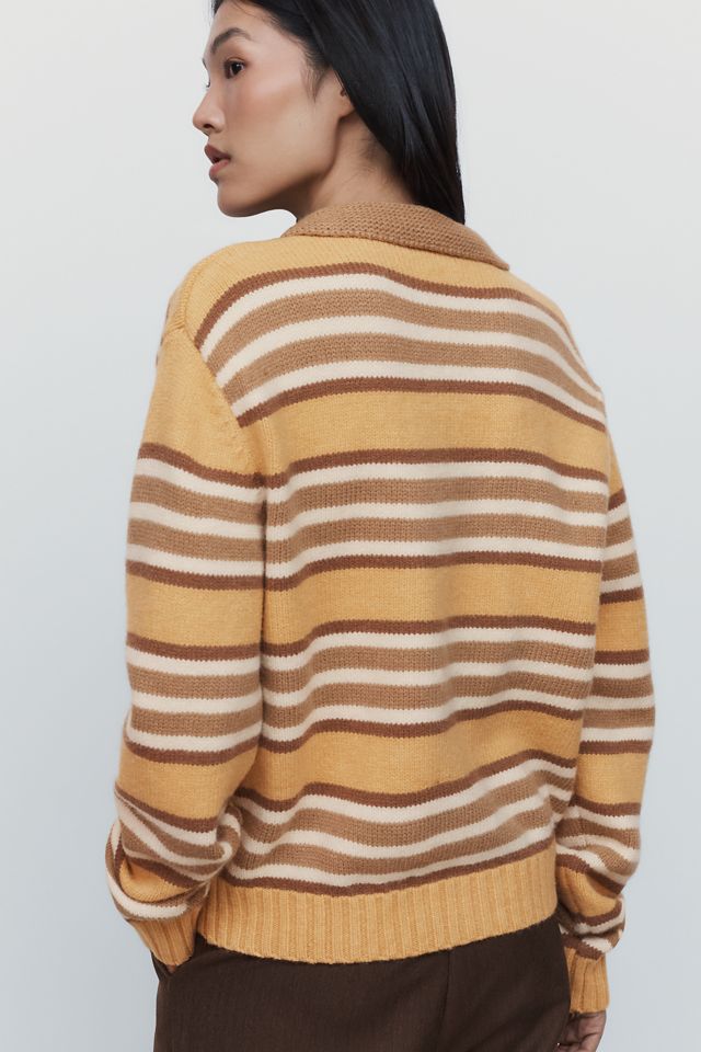 RAISONNEL Collared Zip Up Sweater #3