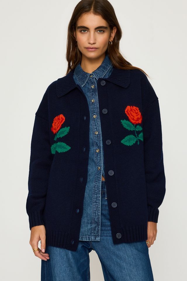 Cárdigan Oversize de Rosas 100% Lana The Tiny Big Sister #2
