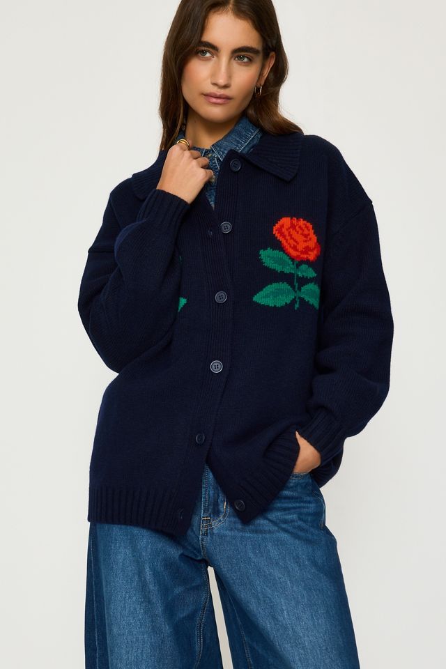 Cárdigan Oversize de Rosas 100% Lana The Tiny Big Sister #3