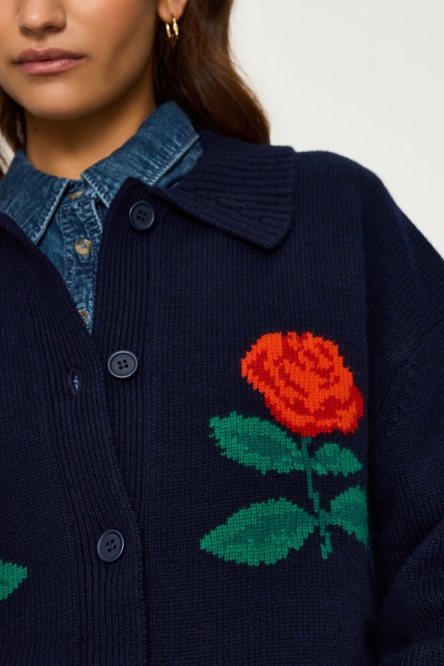 Cárdigan Oversize de Rosas 100% Lana The Tiny Big Sister #4