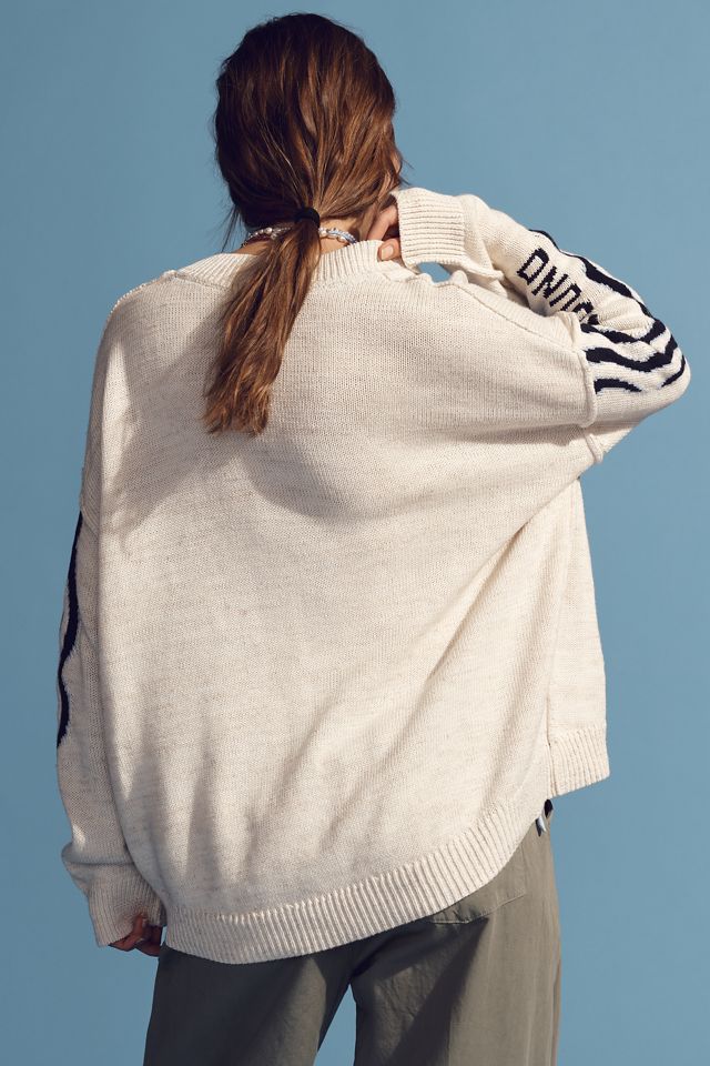 Pilcro Relaxed Sea Turtle Cardigan Sweater #1
