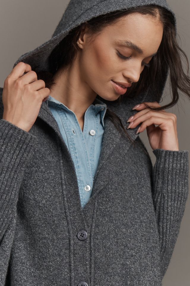 Pilcro Oversized Hooded Cocoon Cardigan Sweater #3