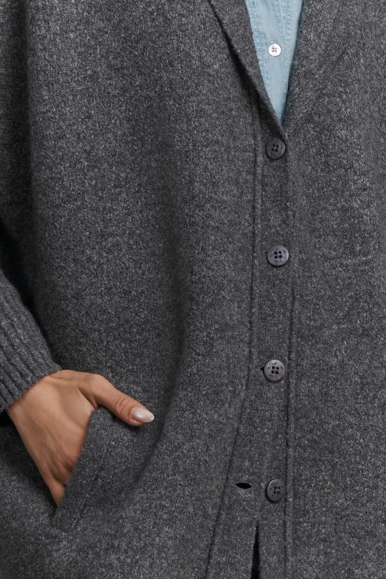 Pilcro Oversized Hooded Cocoon Cardigan Sweater