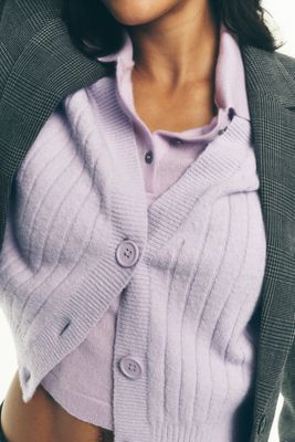 By Anthropologie Ribbed Wool Blend Cardigan