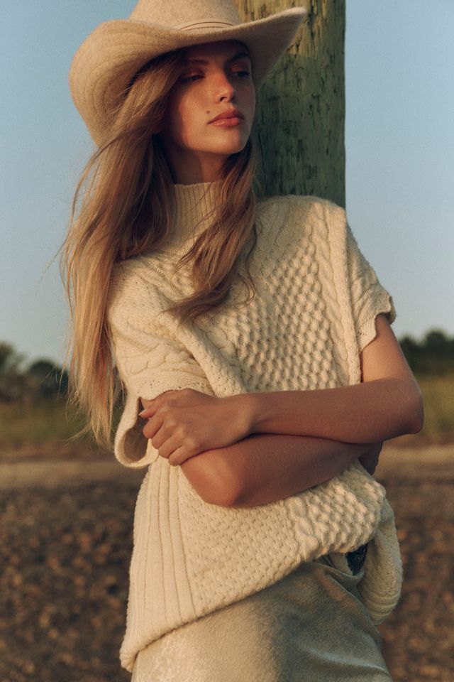 Maeve Cable-Knit Wool Blend Sweater Vest #1