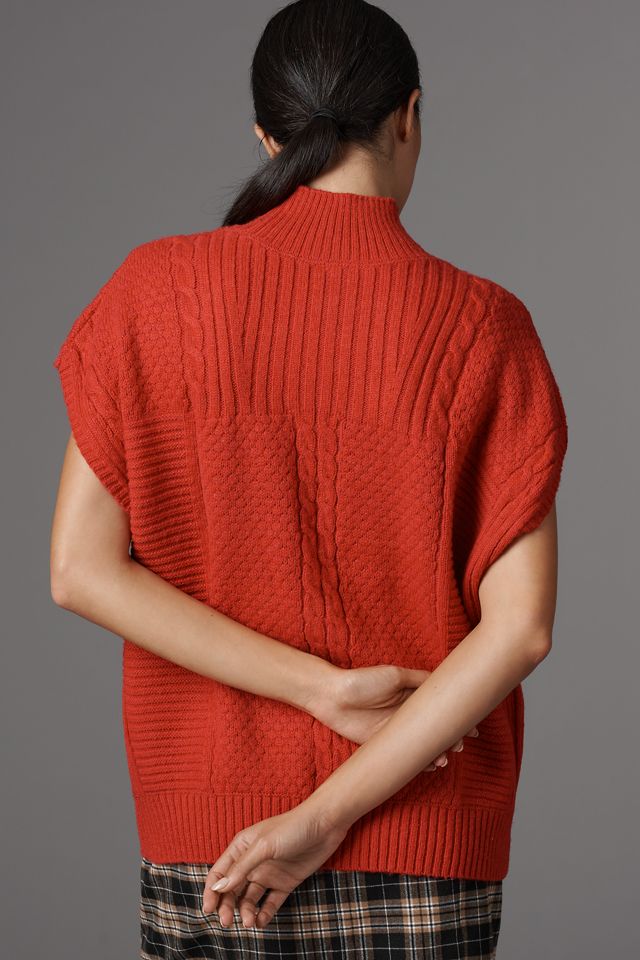 Maeve Cable-Knit Wool Blend Sweater Vest #1