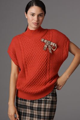 Maeve Cable-Knit Wool Blend Sweater Vest