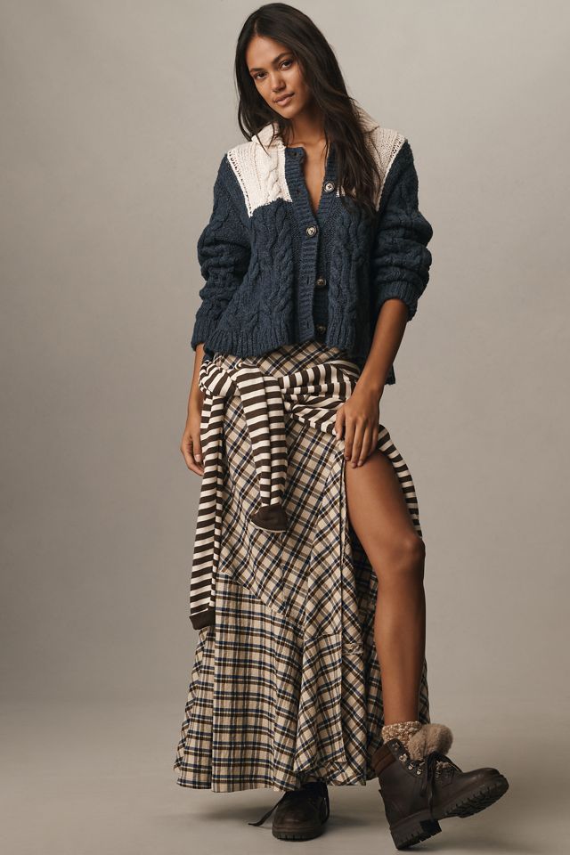 Pilcro Collared Cable-Knit Cardigan Sweater #3