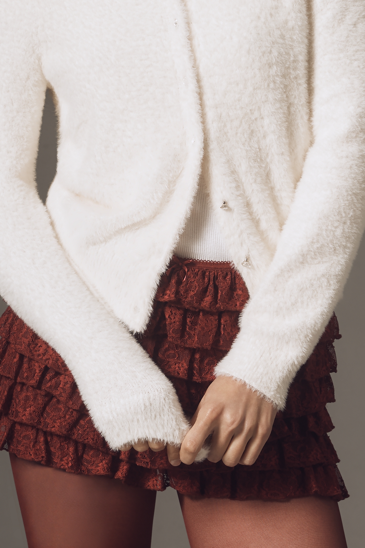The Juliet Plush Eyelash Cardigan Sweater