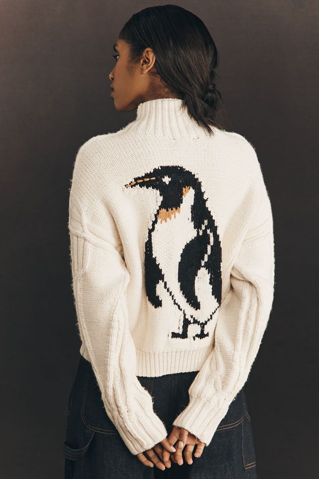 Pilcro Collared Cable-Knit Jumper #1