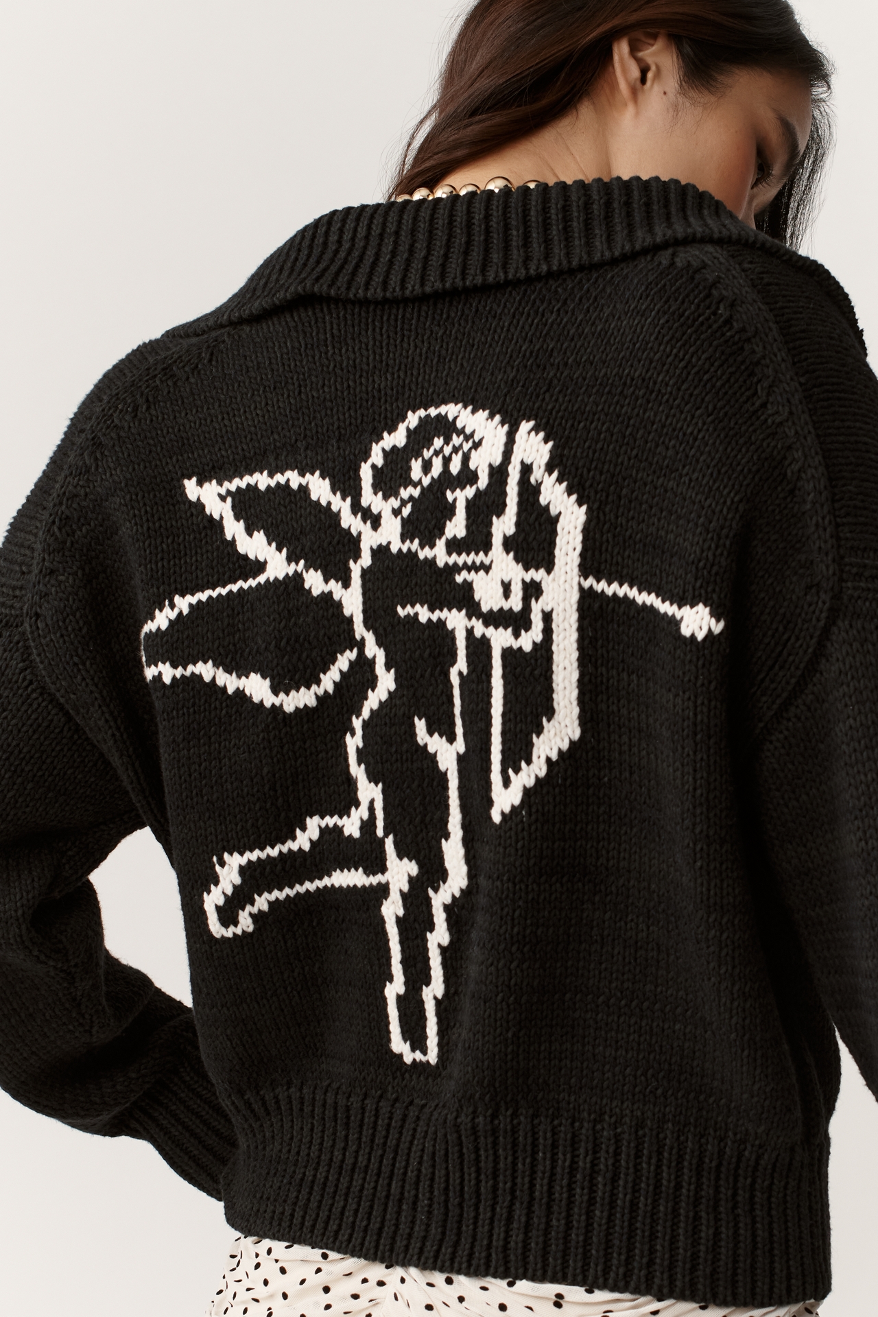 Maeve Collared V-Neck Cardigan Sweater