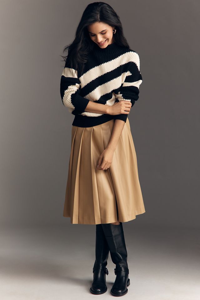 Maeve Long-Sleeve Diagonal Stripe Sweater #2