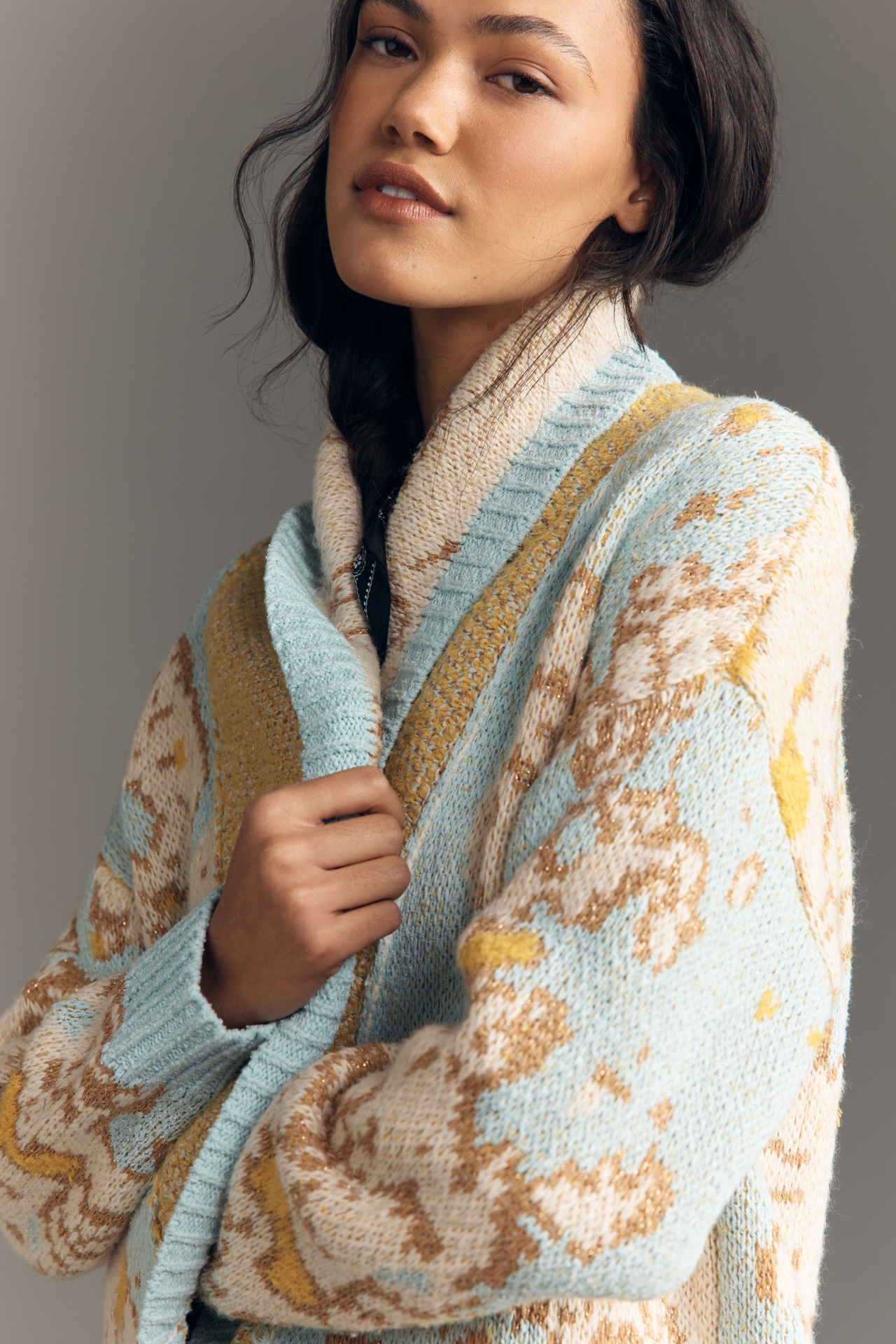 Pilcro Oversized Open-Front Longline Cardigan Sweater