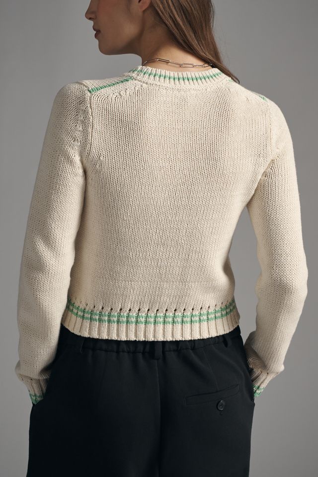 Maeve Cotton Linen Crew-Neck Sweater #1