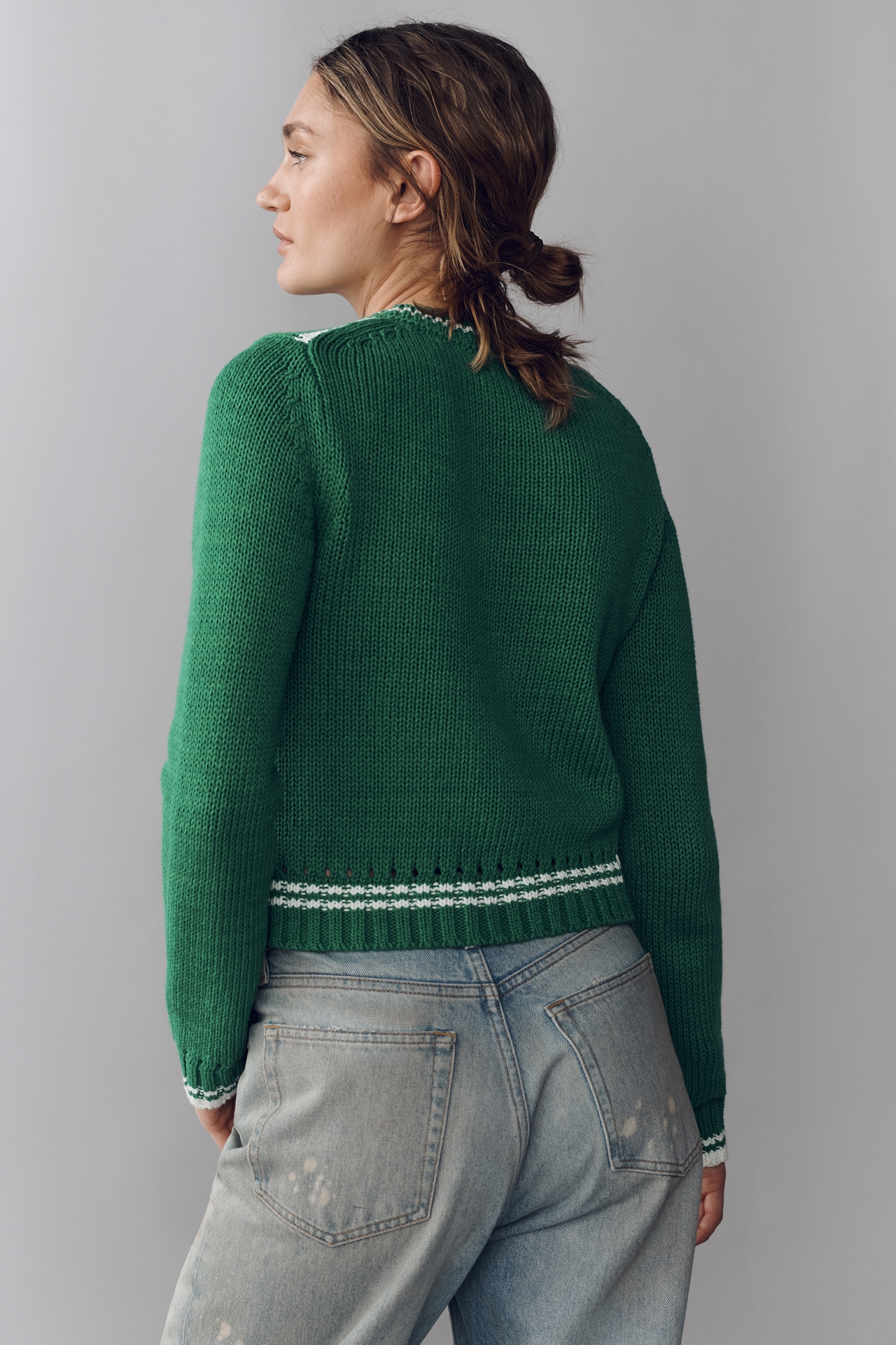 Maeve Cotton Linen Crew-Neck Sweater