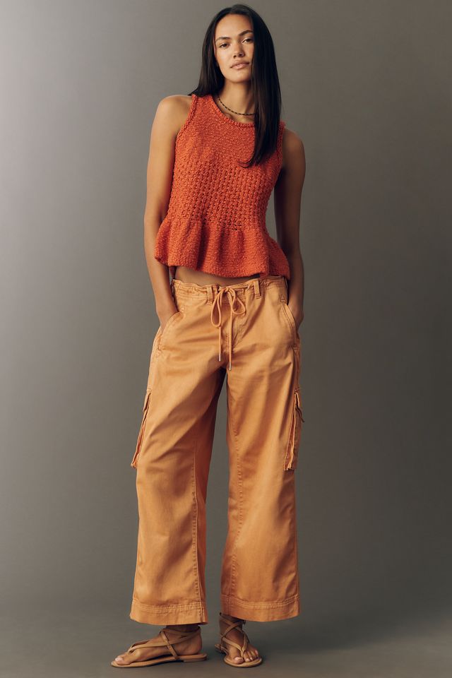 Pilcro Stitched Knit Peplum Tank #2